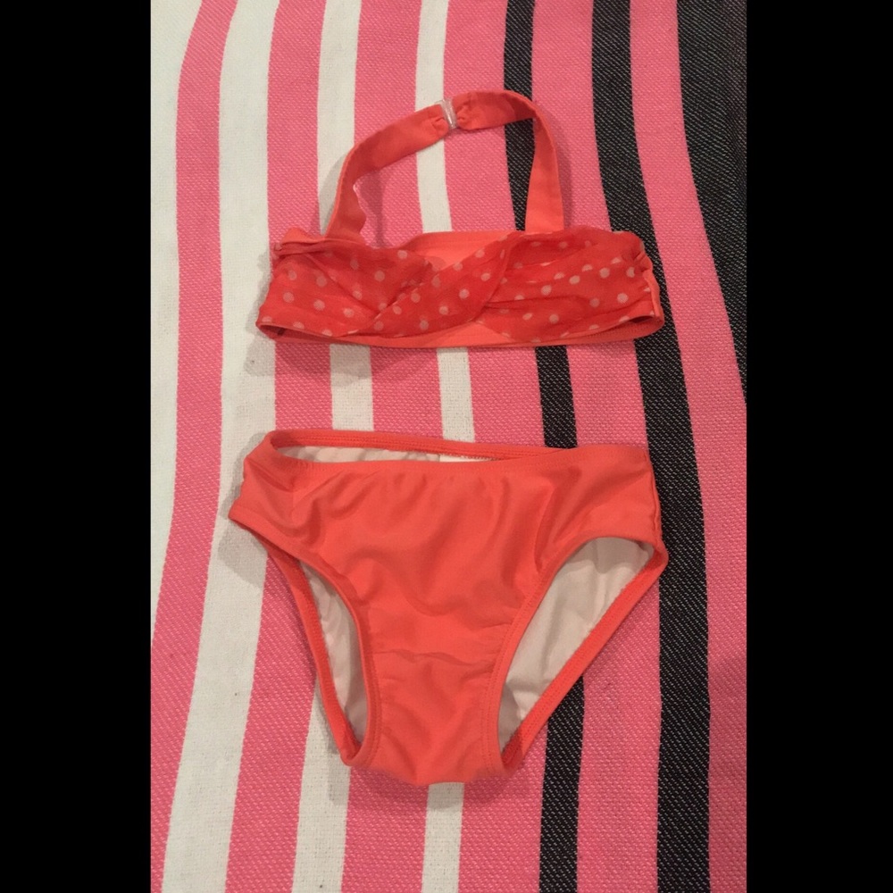 Toddler peach swim suit